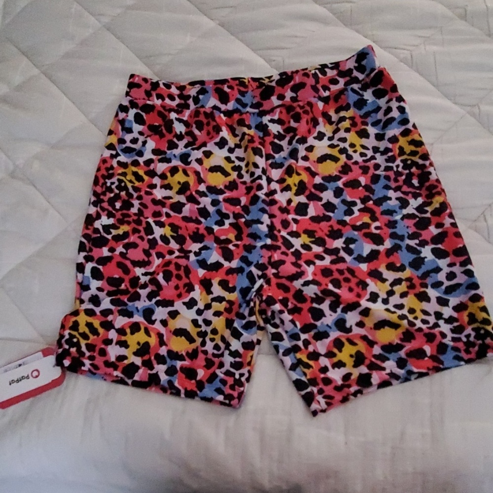 Leopard print Bathing suit shorts